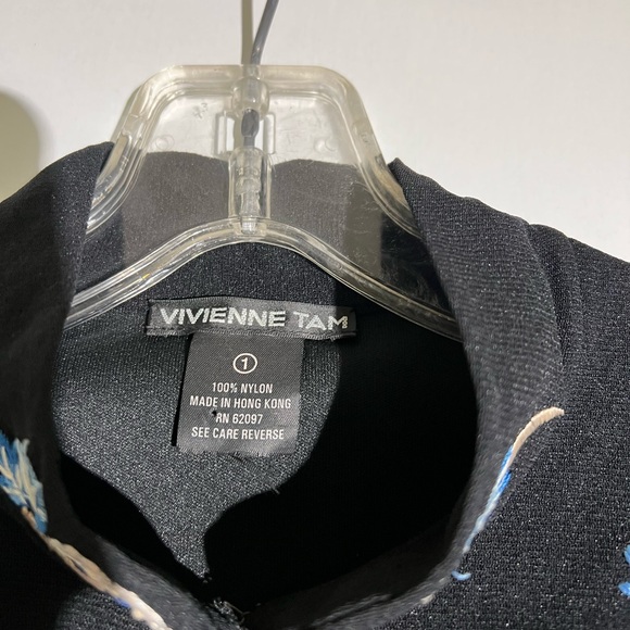 FINAL MARKDOWN $480. Vivienne Tam RARE Mandarin Collar Mesh Dress - Picture 7 of 11